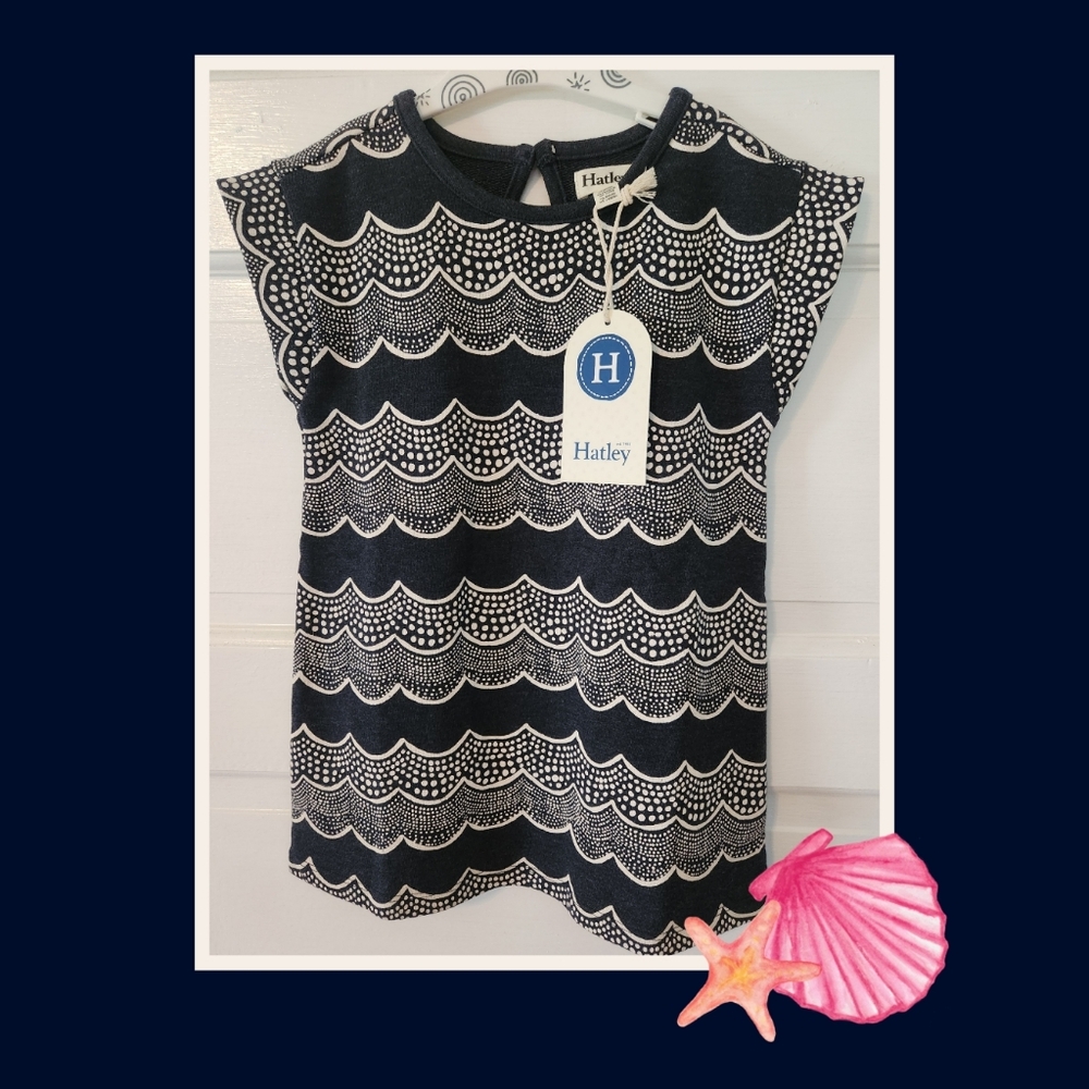 NWT Hatley Navy Blue Sweatshirt Dress